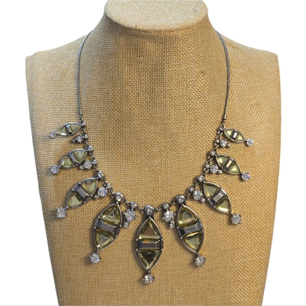 Lia Sophia Retired Gotham Jeweled Statement Necklace New